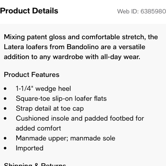 Bandolino Latera Black Wedge Slip-On Loafer Flats Faux Leather Size 6 VGUC - Picture 14 of 14